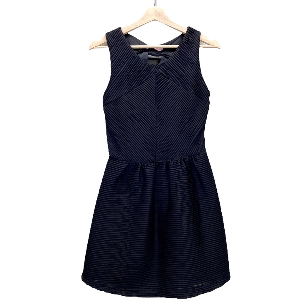 Candie’s Bordeaux Ribbed A Line Sleeveless Dress Black, Women’s Size Medium